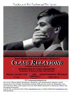 Film Poster Straub Huillet Class