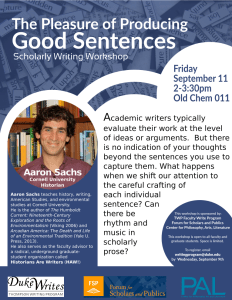 Aaron Sachs Letter