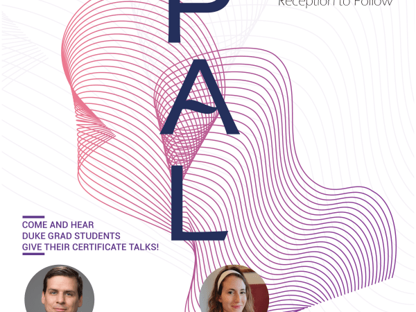 Poster for Duke Grad Students Certificate Talks