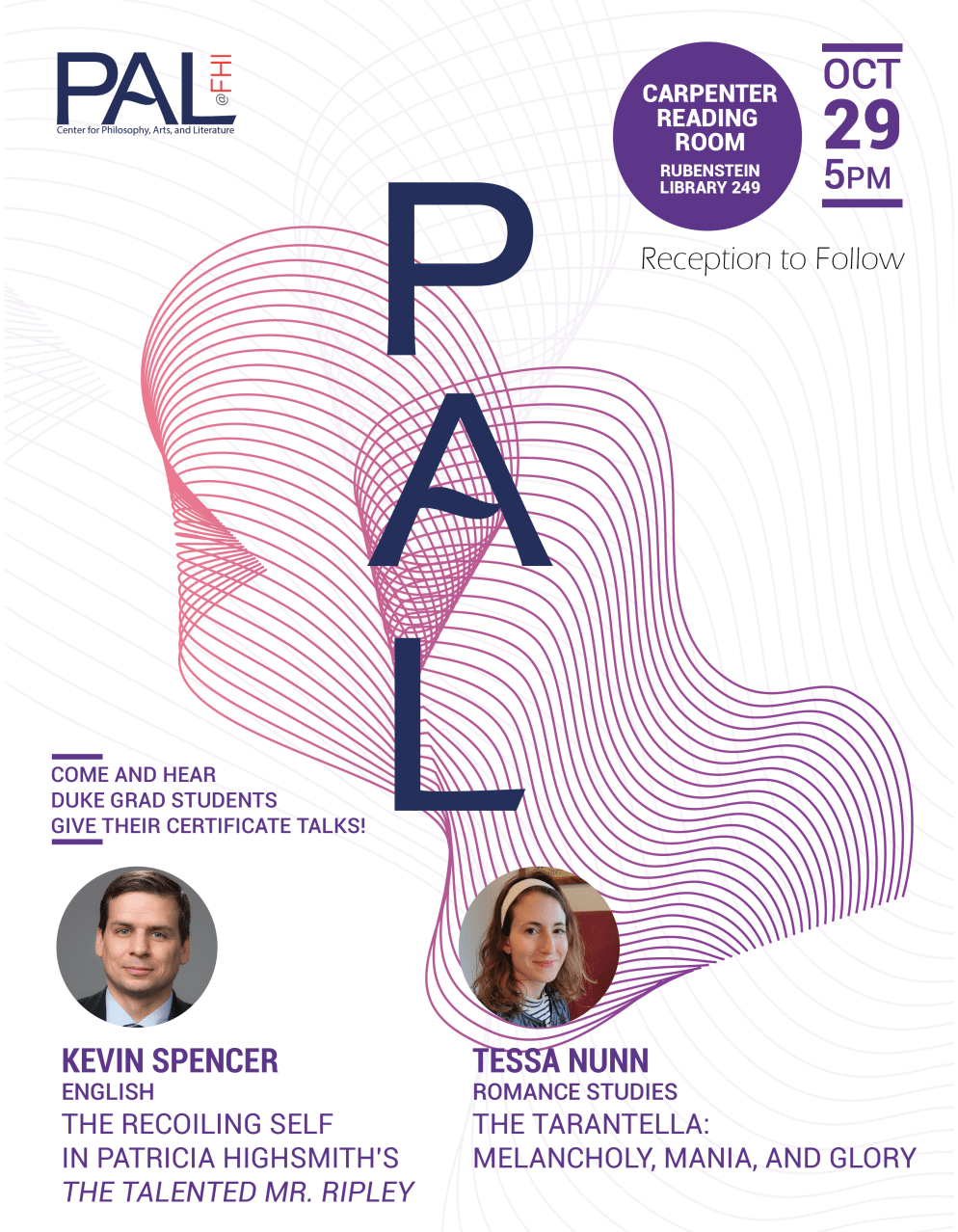 Poster for Duke Grad Students Certificate Talks