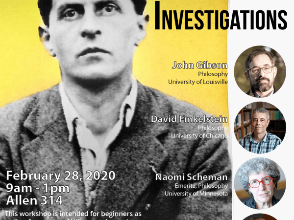 Flyer for Wittegenstein Workshop: Reading Philosophical Investigations