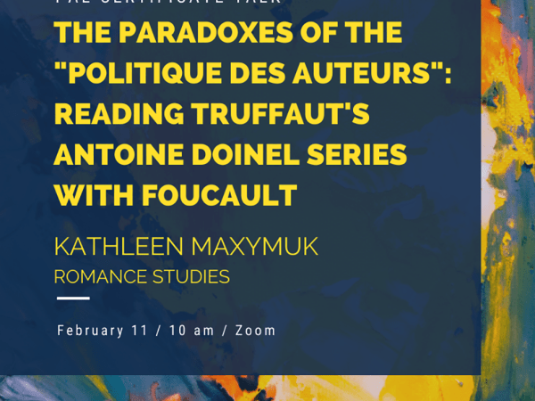 Flyer for PAL Certificate talk - Kathleen Maxymuk