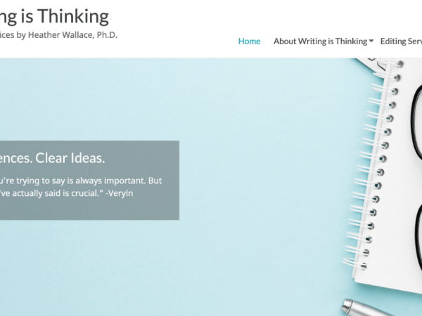 Screenshot of Writing is Thinking website